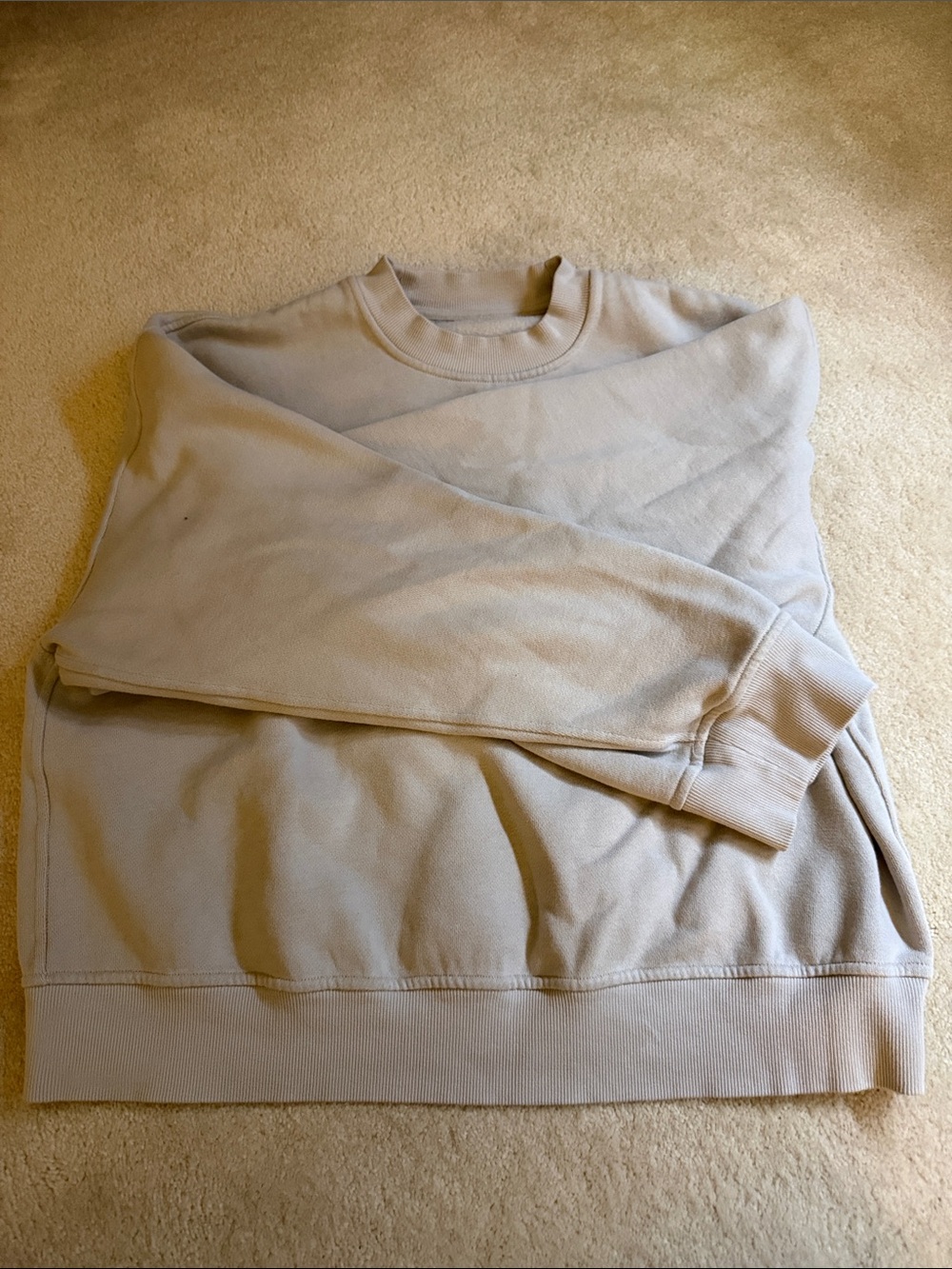 Women’s steady state lululemon crewneck in size small- Light Beige/tan